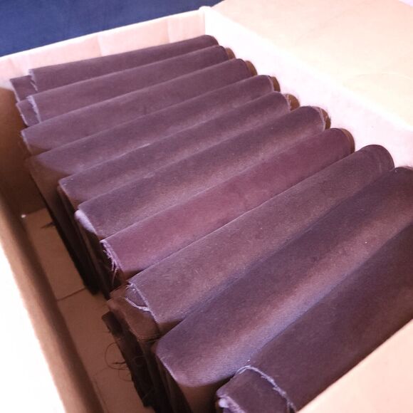 Lot of 10 Solid Brown Colors Cotton Velvet Fabric Yards Scraps Sewing Remnant - Picture 3 of 6